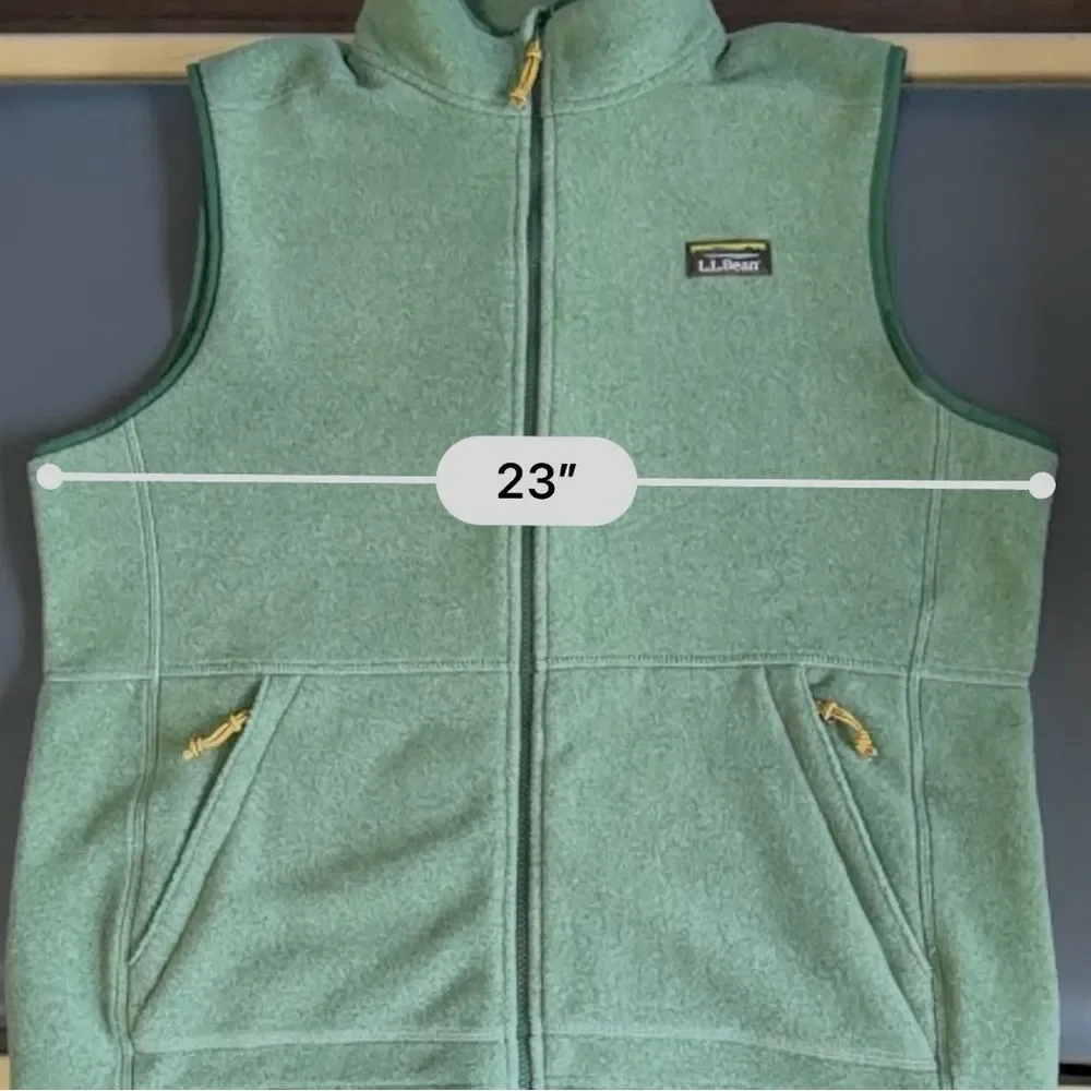 🍀 NWT L.L. Bean Men's Mountain Classic Fleece Vest Size Large Rain Forest